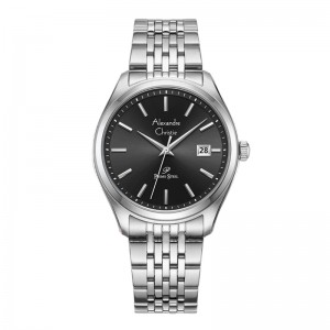 Alexandre Christie AC 1040 Silver Black Man MDBSSBA